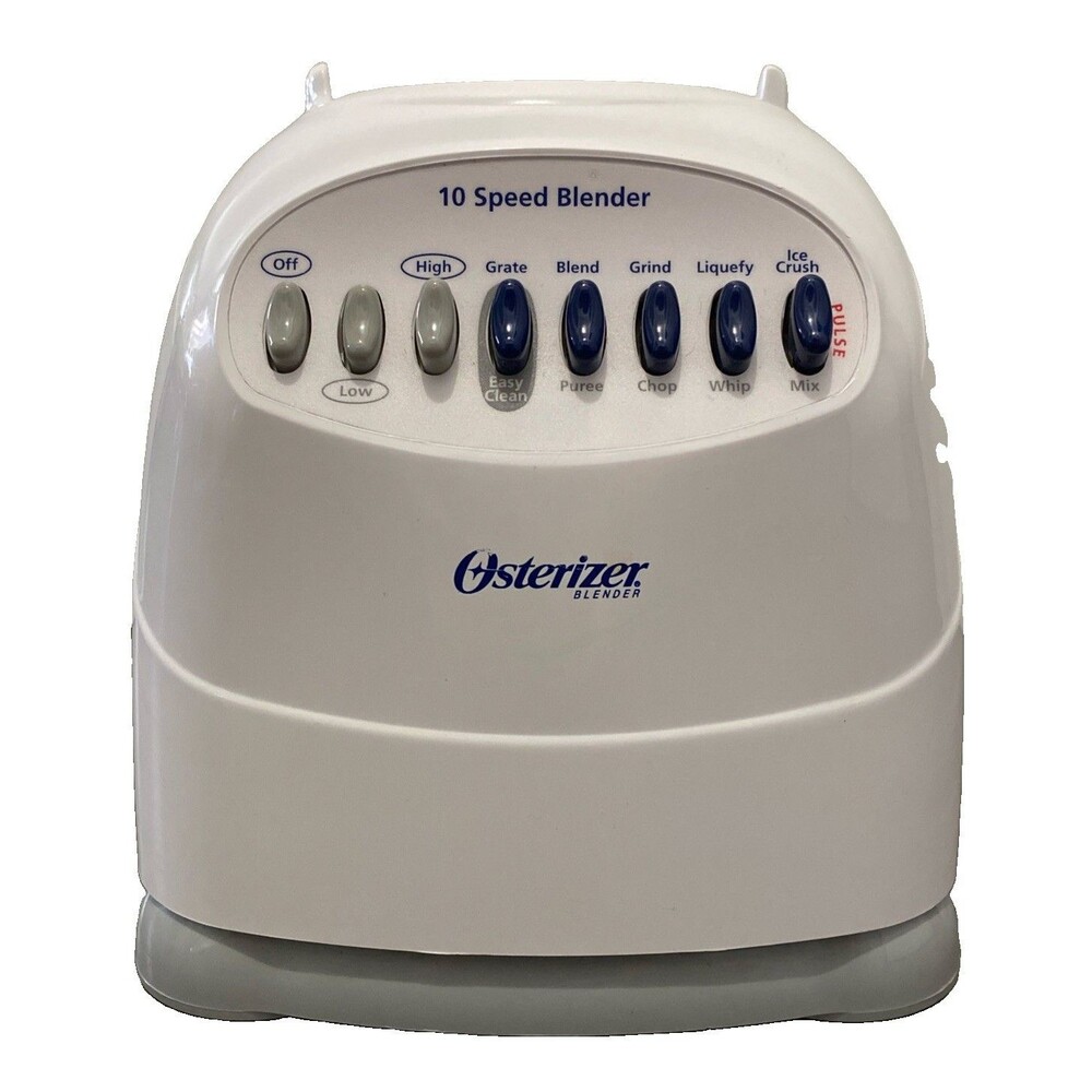 Oster Osterizer 10 Speed Blender Base Motor Only Replacement White 6630 Works